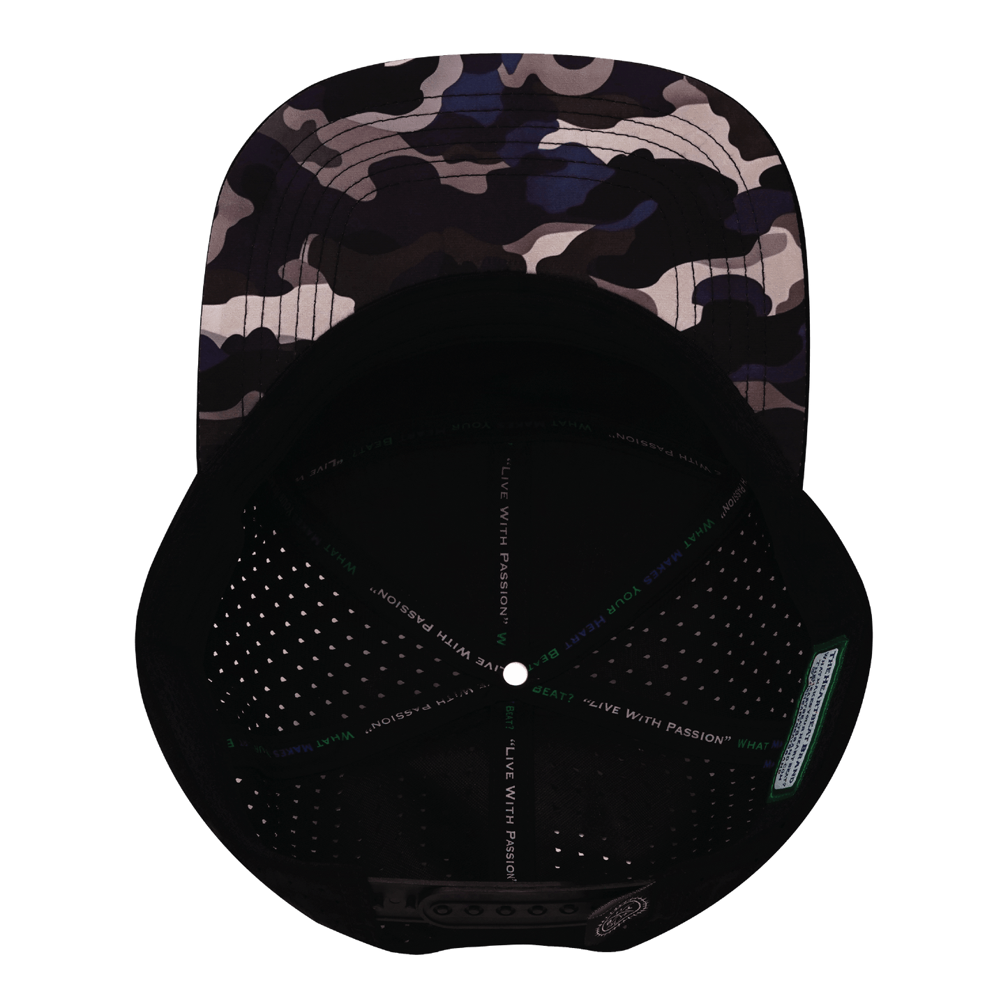 Color Vibes Hat - Flat Bill - Desert Night Camo - Black / Cream