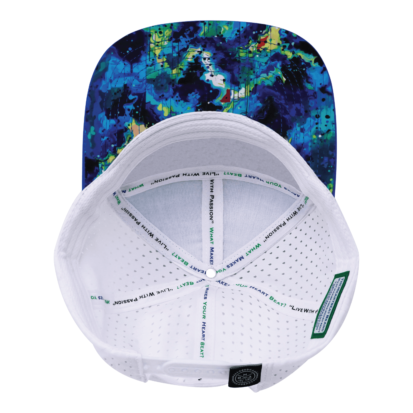Color Vibes Hat - Flat Bill - Starry Bright - Blue / Neon Green Blue / White