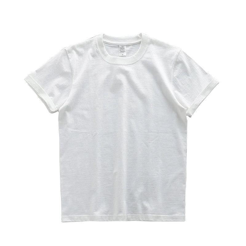 Dukeen 280gsm Oversized Heavy T-Shirt for Men Summer Short Sleeve Tee Cotton Solid Color Top Casual T Shirts One Piece