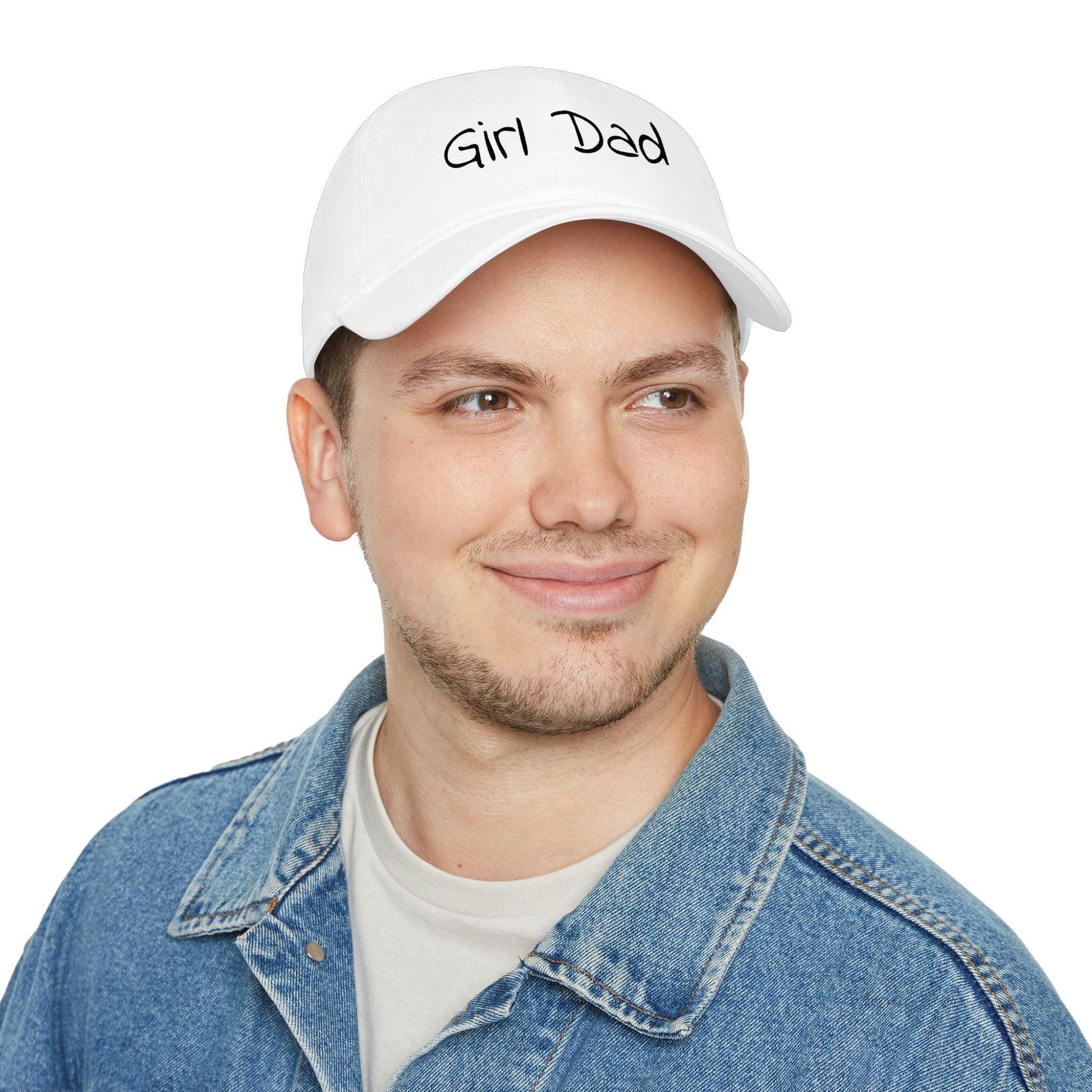 Girl Dad Baseball Cap | Embroidered Script, Red Dad Hat