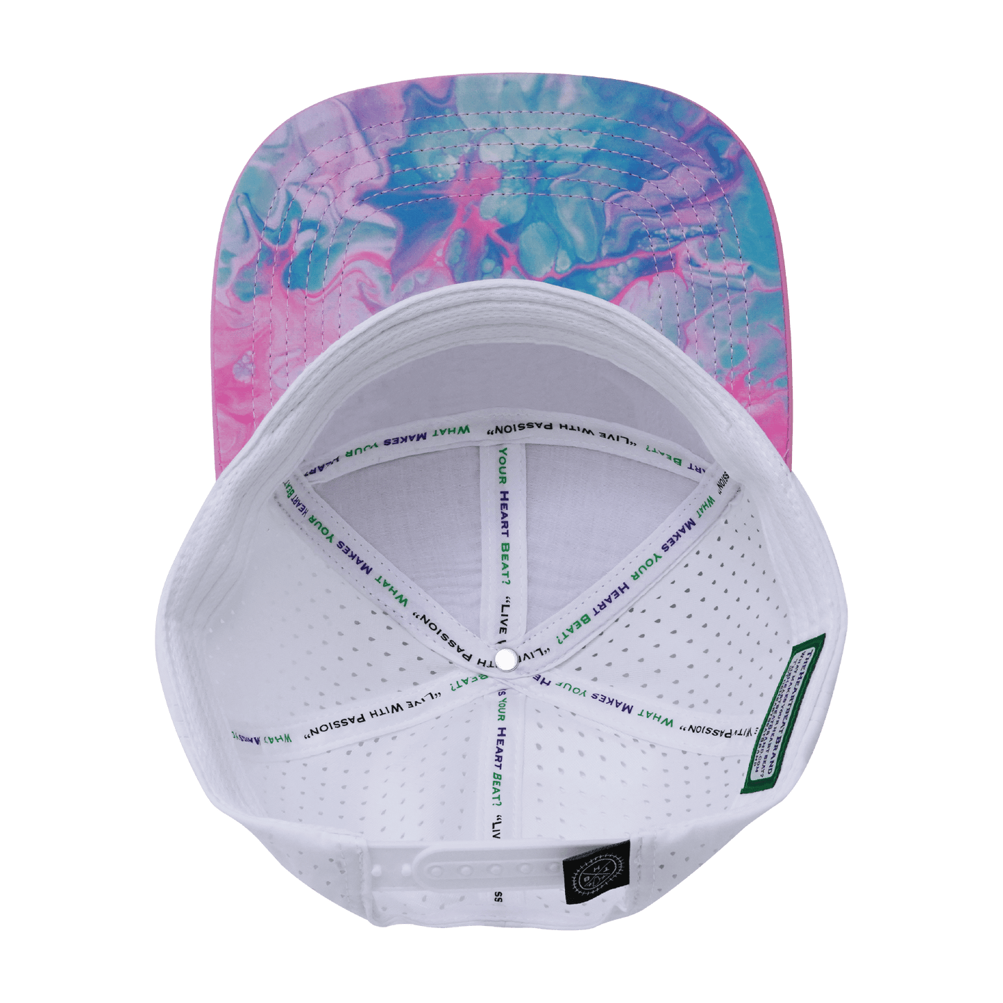Color Vibes Hat - Flat Bill - Cotton Candy - Pink / Neon Blue / White