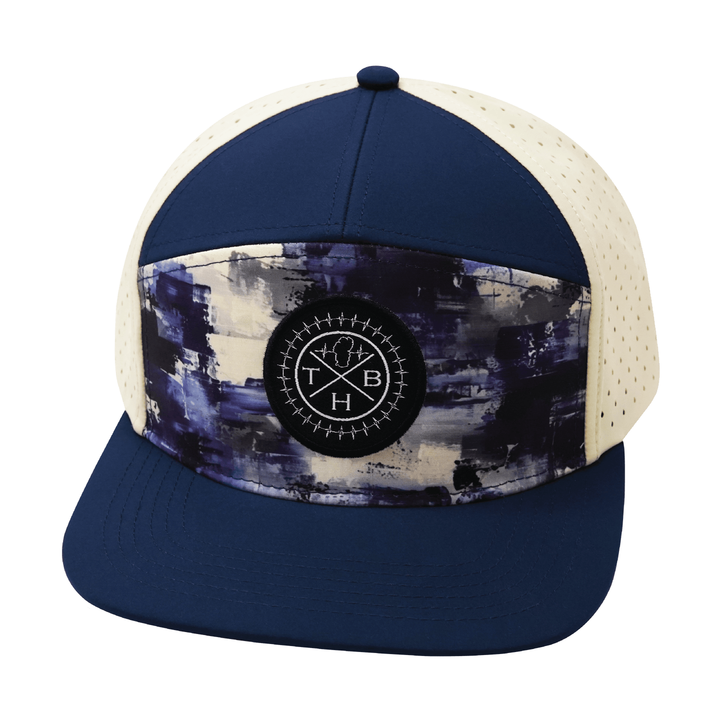 Color Vibes Hat - Flat Bill - Artist Flow - Navy / Cream