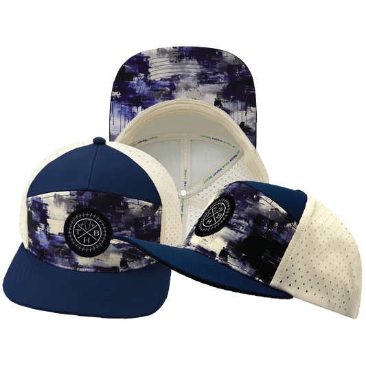 Color Vibes Hat - Flat Bill - Artist Flow - Navy / Cream