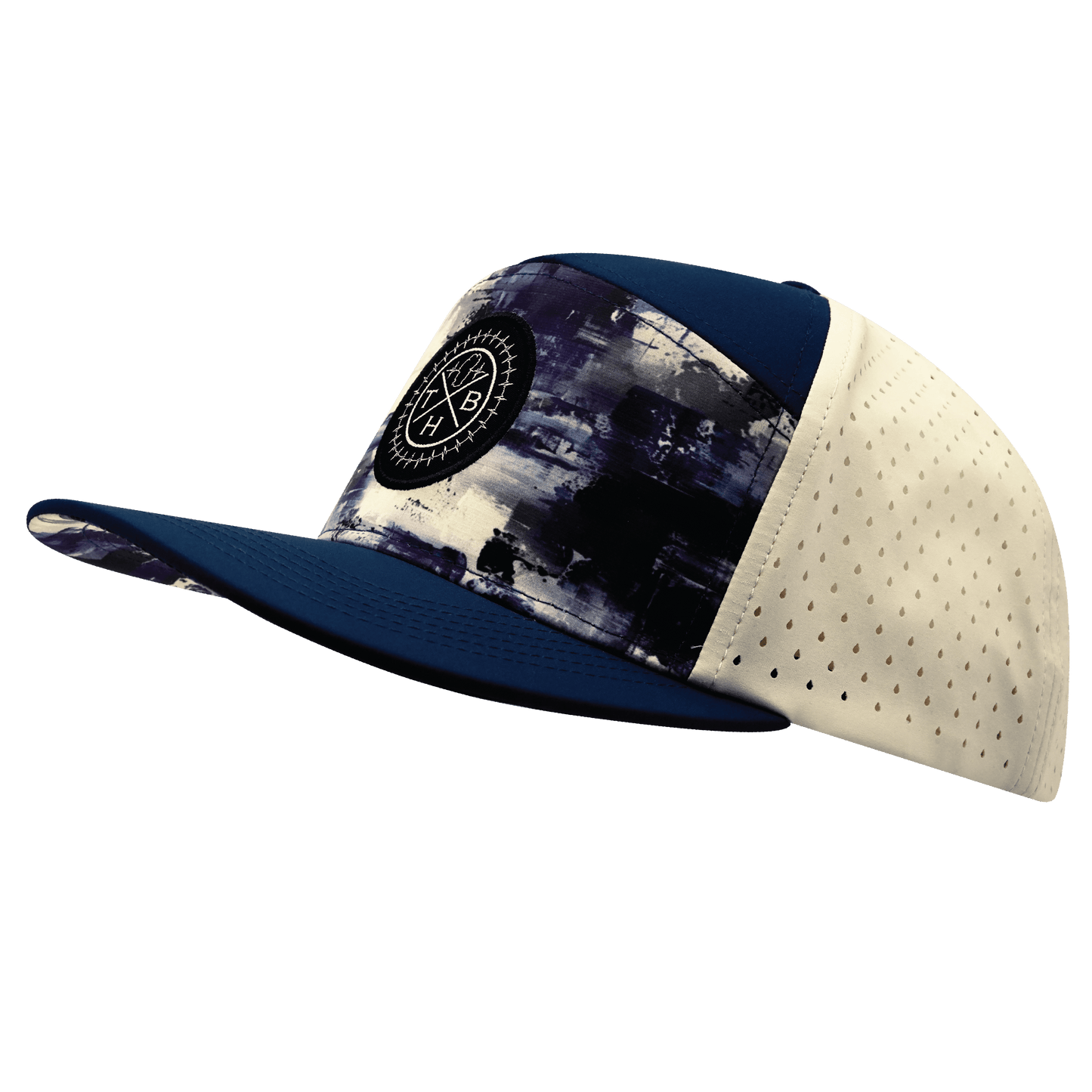 Color Vibes Hat - Flat Bill - Artist Flow - Navy / Cream