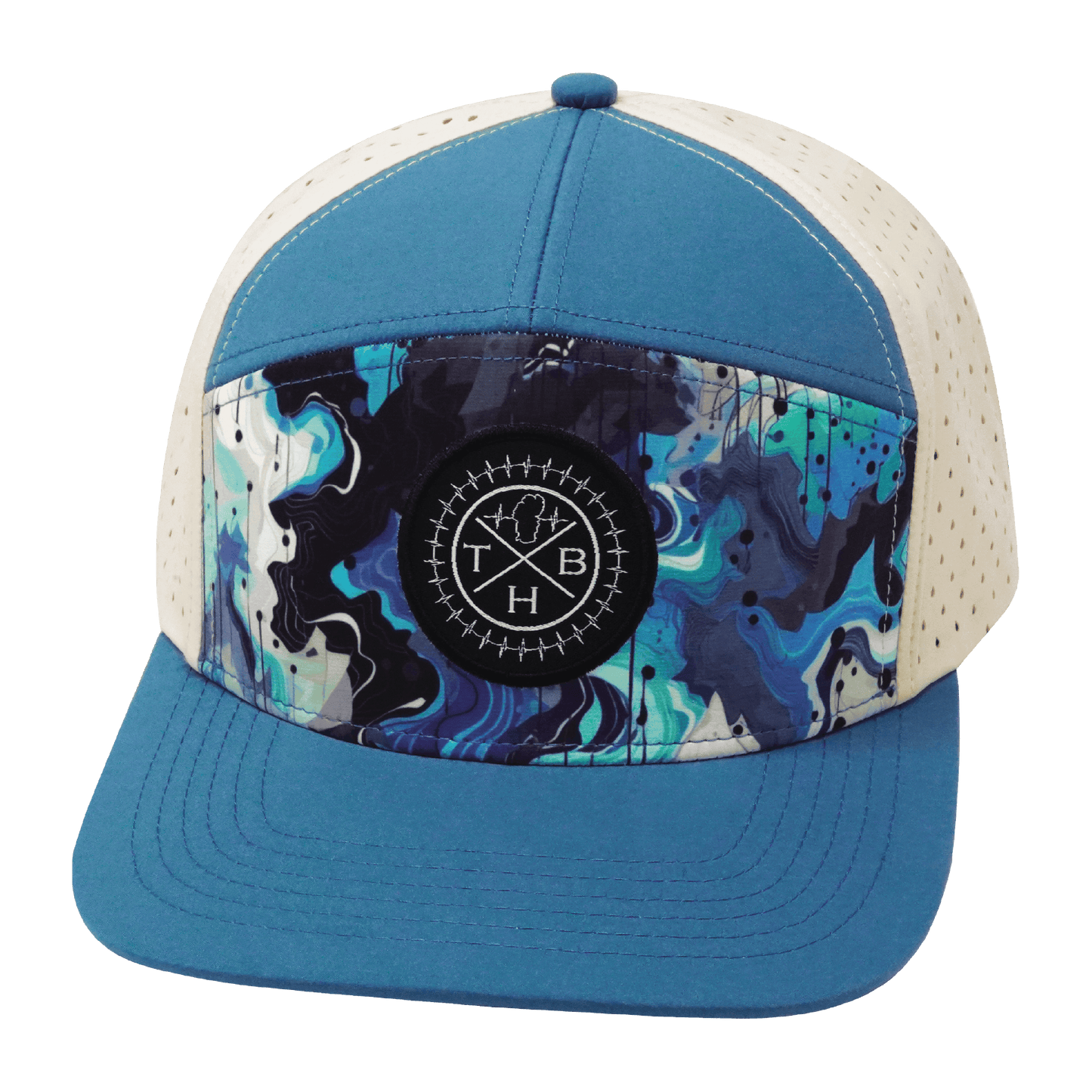 Color Vibes Hat - Flat Bill - Blue Dream - Slate Blue / Cream
