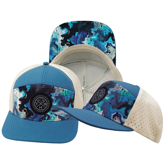 Color Vibes Hat - Flat Bill - Blue Dream - Slate Blue / Cream