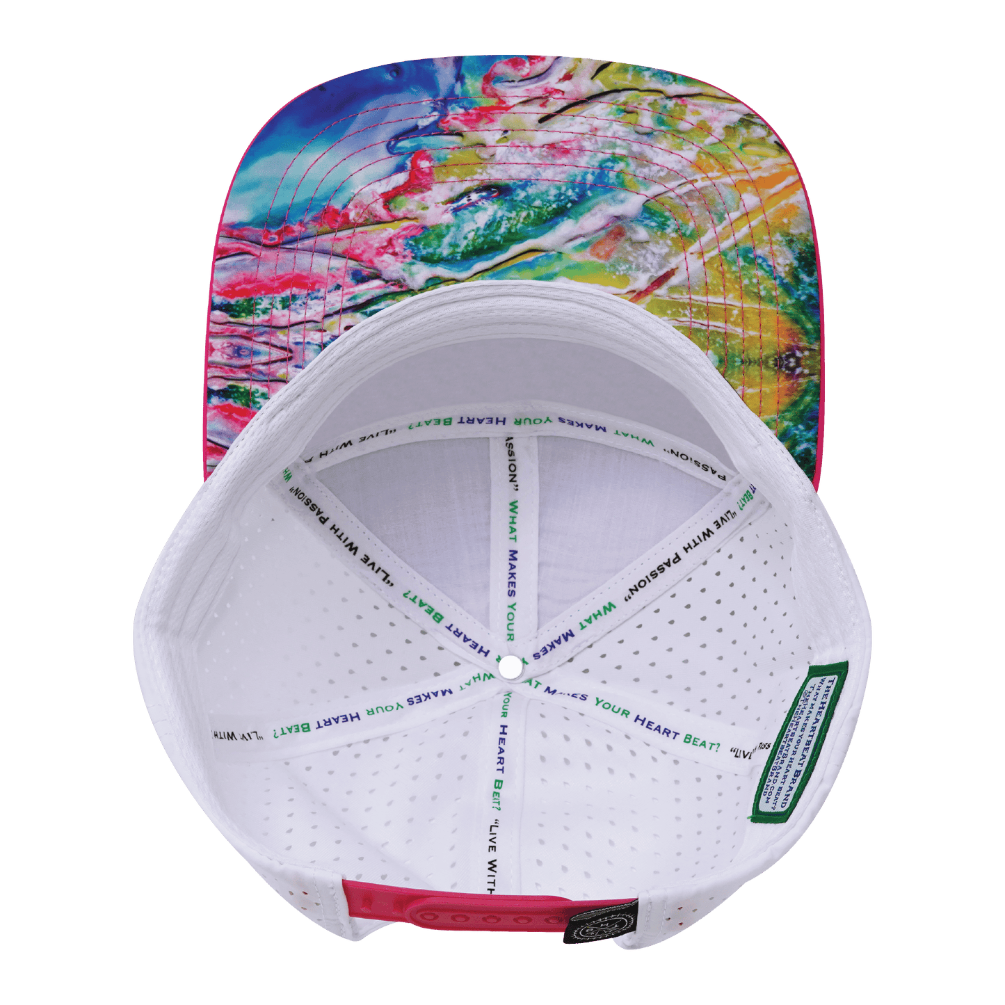 Color Vibes Hat - Flat Bill - Candy Land - Neon Pink / Neon Blue / White
