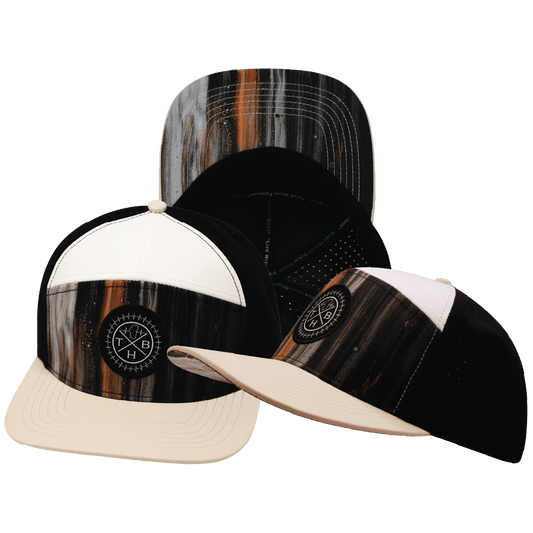 Color Vibes Hat - Flat Bill - Mystic Tree - Cream / White / Black