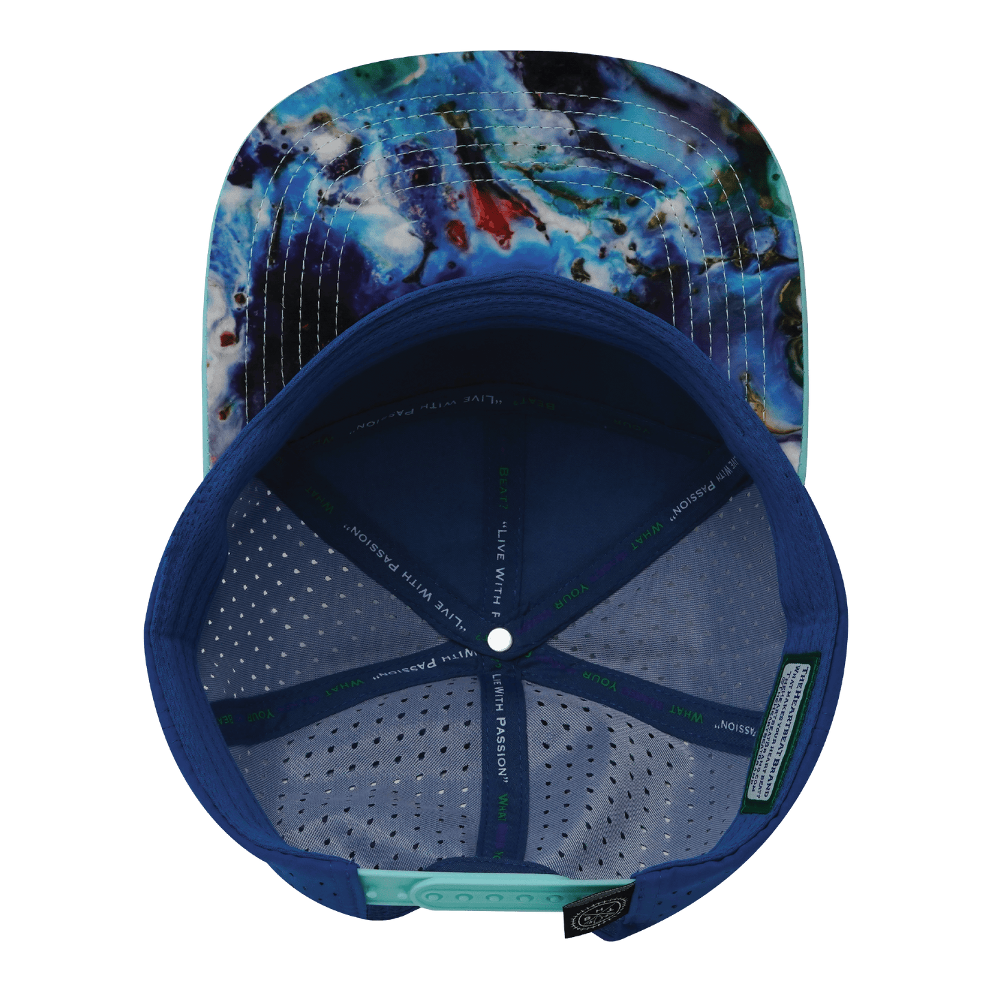 Color Vibes Hat - Flat Bill - Nebula - Mint / Blue