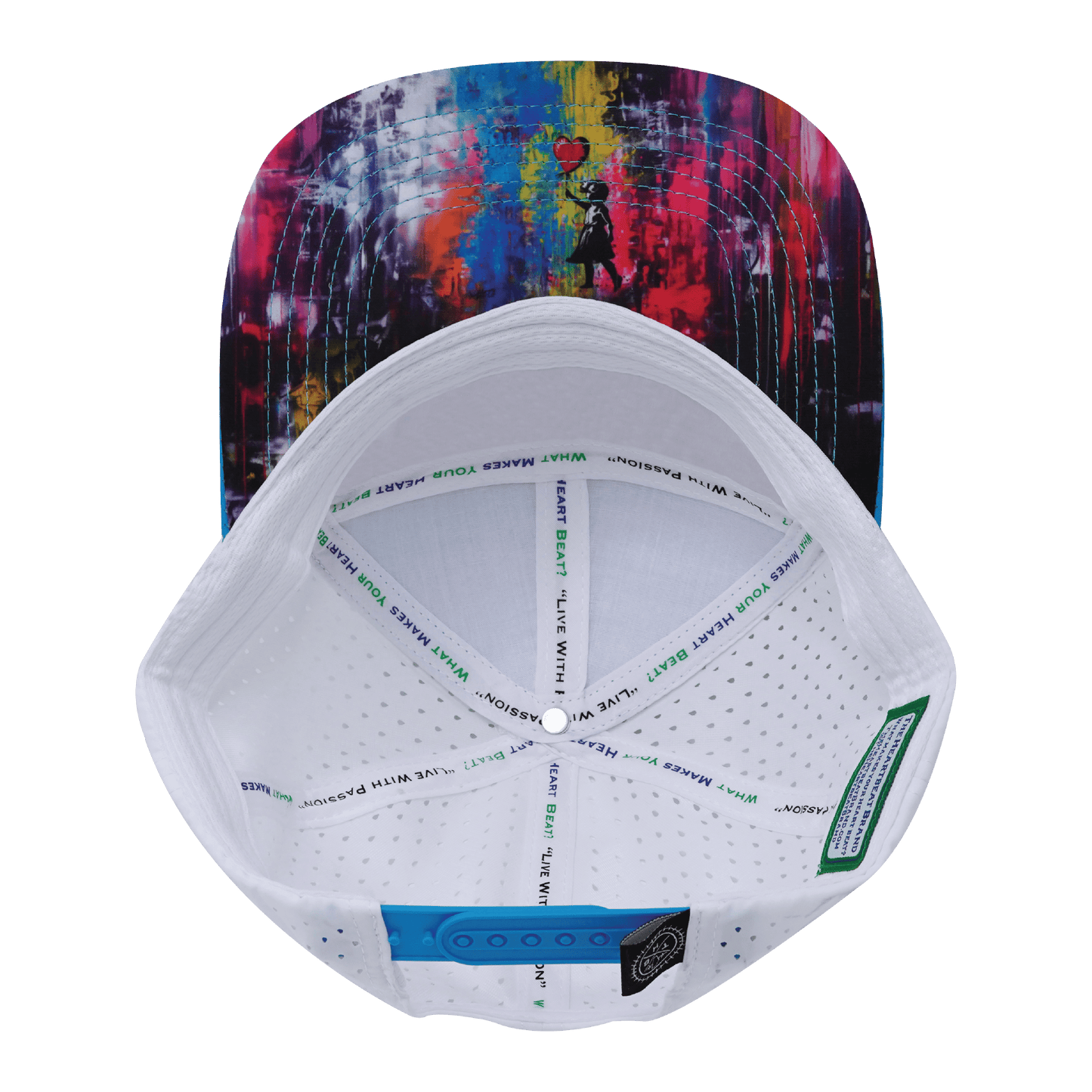 Color Vibes Hat - Flat Bill - Holograph - Neon Pink / Neon Blue / Black