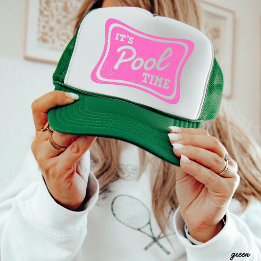 Its Pool Time Trucker Hat *12 COLORS